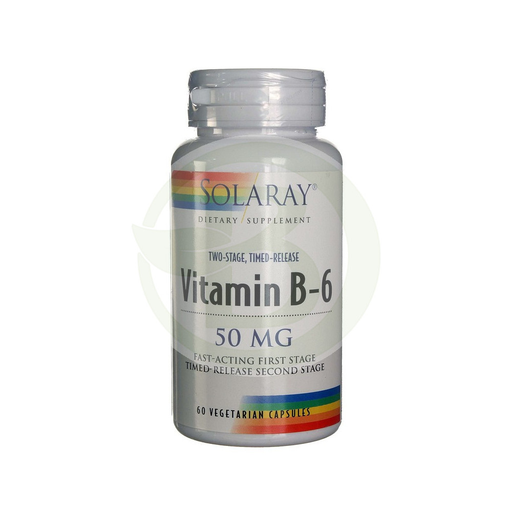 Vitamina B6 50Mg. 60 Cápsulas Solaray