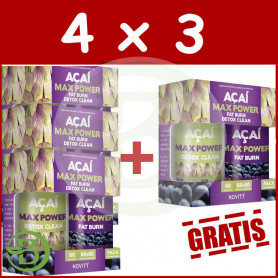 Pack 4x3 Acai Max Power 60+60 Novity