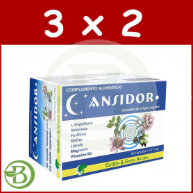 Pack 3x2 Ansidor 60 Capsulas Golden Green