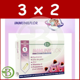 Pack 3x2 Immunilflor 30 Cápsulas Esi - Trepat Diet