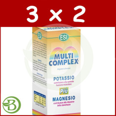 Pack 3x2 Multicomplex Potasio + Magnesio 90 Tabletas ESI - Trepat Diet