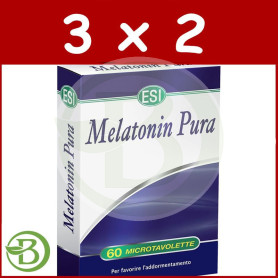 Pack 3x2 Melatonina 60 Tabletas 1Mg. ESI - Trepat Diet