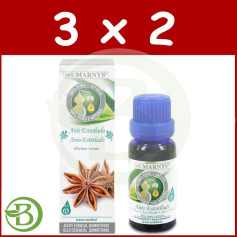 Pack 3x2 Aceite Esencial Alimentario de Anís Estrellado 15Ml. Marnys