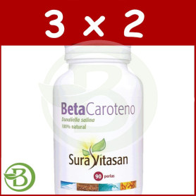 Pack 3x2 Beta-Caroteno 90 Perlas Sura Vitasan