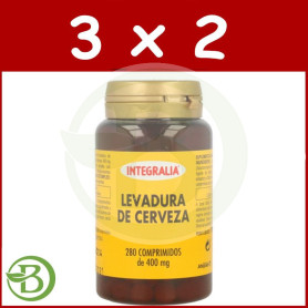 Pack 3x2 Levadura de Cerveza y Germen de Trigo 280 Comprimidos Integralia