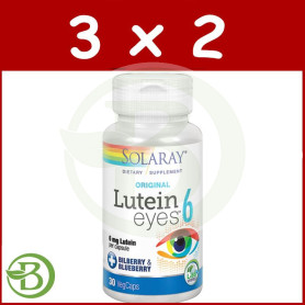 Pack 3x2 Lutein Eyes 6Mg. 30 Cápsulas Solaray