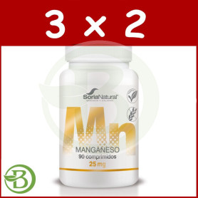 Pack 3x2 Manganeso 600 Mgrs. X 90 Liberacion Sostenida Soria Natural