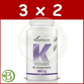 Pack 3x2 Potasio 1400 Mgrs. X 60 Liberacion Sostenida Soria Natural