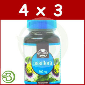 Pack 4x3 Pasiflora 90 Comprimidos Naturmil