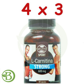 Pack 4x3 L-Carnitina Slim 60 Cápsulas Naturmil