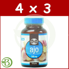 Pack 4x3 Ajo 500Mg. 120 Perlas Naturmil