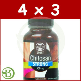 Pack 4x3 Chitosán Slim 120 Comprimidos Naturmil