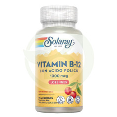 Vitamina B12 y Ácido Fólico 1.000Mcg. 90 Comprimidos Solaray