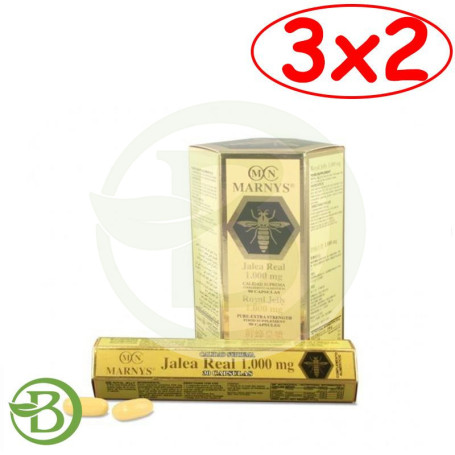 Pack 3x2 Jalea Real y Lecitina 90 Cápsulas Marnys