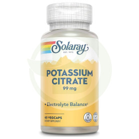 Potasio Citrato 99Mg. 60 Cápsulas Solaray