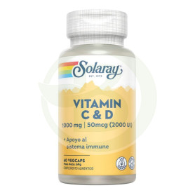 Vitamina C+D 60 Cápsulas Solaray