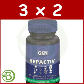 Pack 3x2 Hepactiv 90 Comprimidos GSN