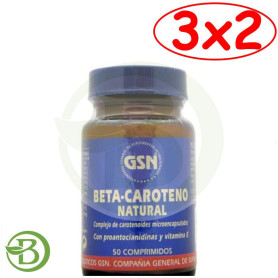 Pack 3x2 Betacaroteno Natural 50 Comprimidos G.S.N.