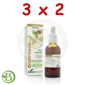 Pack 3x2 Composor 13 Oxiur Complex 50Ml. Soria Natural