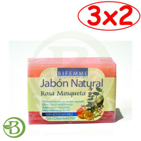 Pack 3x2 Jabón de Rosa Mosqueta 100Gr. Bifemme