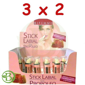 Pack 3x2 Stick Protector Labial Propóleo 4Gr. Bifemme