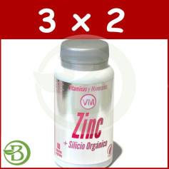 Pack 3x2 Zinc + Silicio Orgánico 60 Cápsulas Vegetales Ynsadiet