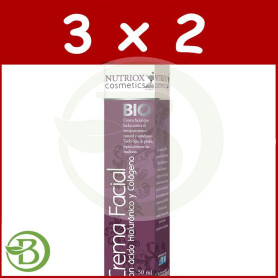 Pack 3x2 Crema Facial Ácido Hilurónico y Colágeno 50Ml. Bio Nutriox Bifemme