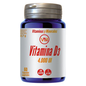 Vitamina D3 4000 Ui 60 Capsulas Vegetales Ynsadiet