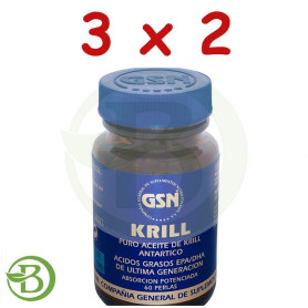 Pack 3x2 Krill 60 Perlas GSN