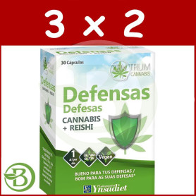 Pack 3x2 Defensas con Cannabis 30 Capsulas Vegetales Ynsadiet