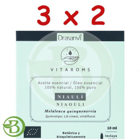 Pack 3x2 Aceite Esencial Niauli Bio 10Ml Vitaroms Drasanvi