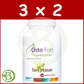 Pack 3x2 Osto-Fort Vegetariano 180 Cápsulas Sura Vitasan