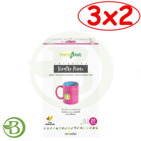 Pack 3x2 Herbodiet Vientre Plano 20 Filtros Nova Diet