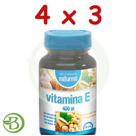 Pack 4x3 Vitamina e 400Ui 60Perlas Naturmil