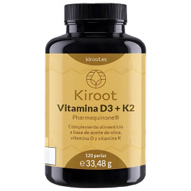 Vitamina D3 + K2 120Perlas Kiroot