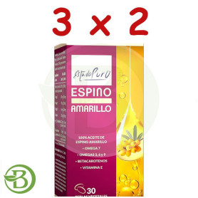 Pack 3x2 Espino Amarillo 30 Perlas Vegetales Estado Puro Tongil