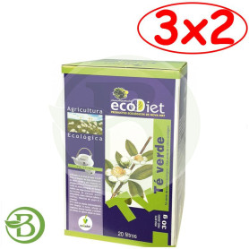 Pack 3x2 Ecodiet Té Verde Bio 20 Filtros Nova Diet