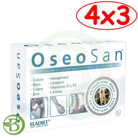 Pack 4x3 Oseosan 60 Comprimidos Eladiet