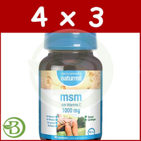 Pack 4x3 Msm 1000Mg 90 Comprimidos Naturmil