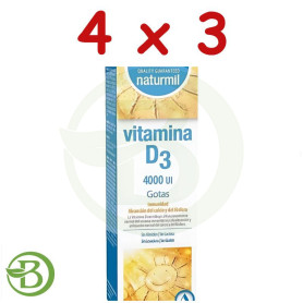 Pack 4x3 Vitamina D3 4000Ui Gotas 50Ml Naturmil