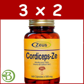 Pack 3x2 Cordiceps-Ze 180 Cápsulas Zeus