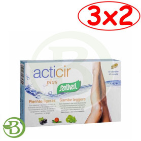 Pack 3x2 Acticir Plus 40 Cápsulas Santiveri