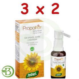 Pack 3x2 Propolflor Spray Bio 30Ml. Santiveri