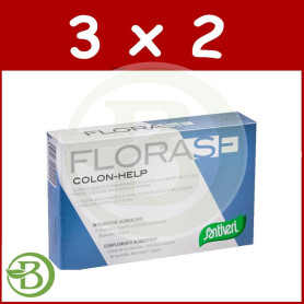 Pack 3x2 Florase Colon-Help 40 Cápsulas Santiveri