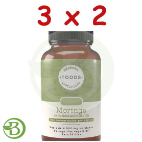 Pack 3x2 Moringa 720Mg 60 Cápsulas Vegetales Herbora