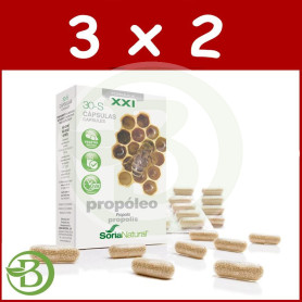 Pack 3x2 Propoleo Fórmula XXI 30 Cápsulas Soria Natural