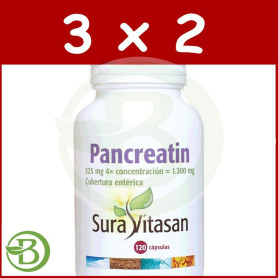 Pack 3x2 Pancreatín 1.300Mg. 120 Cápsulas Sura Vitasan