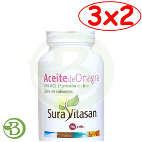 Pack 3x2 Aceite de Onagra 500Mg. 90 Perlas Sura Vitasan