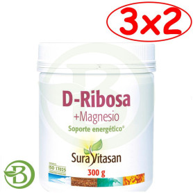 Pack 3x2 D-Ribosa + Magnesio 300Gr Sura Vitasan