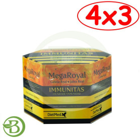 Pack 4x3 Megaroyal Inmunitas 20 Ampollas Dietmed